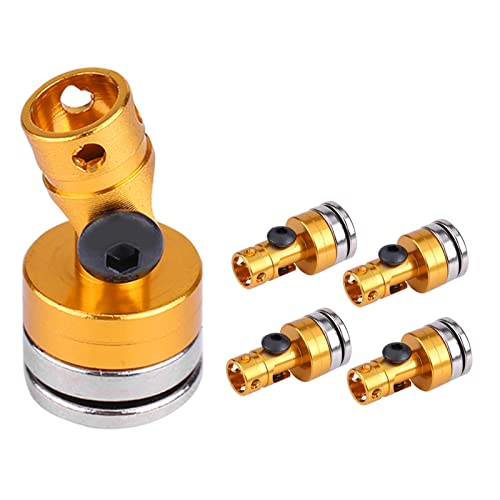 SUNGOOYUE Magnetic Body Post Holder, Aluminum Body Post Mount 4PCS for SCX10 1:10 RC Car, Easy Install, Smooth Metal Finish, Light 26.7g for RC Car Fans (Yellow) - color: Yellow