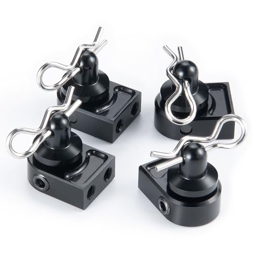 MORLORDY 4Pcs RC Body Post Mounts Shell Holder Mount with Body Post and Clips Set for 1/10 Axial SCX10 PRO AXI03028 RC Car Upgrades Part