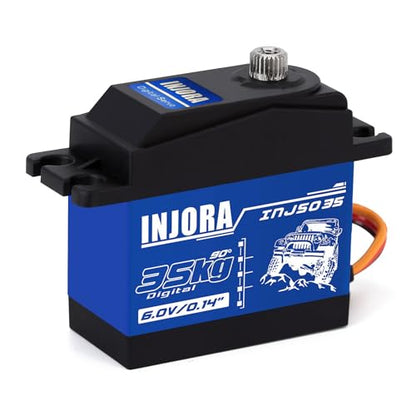 INJORA 35KG Digital High Torque Servo for 1:10 RC Crawler SCX10 TRX4 D90 - size: 35kg（90°-180°）