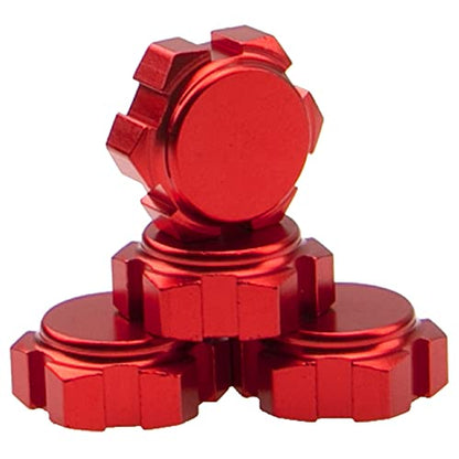 Metal Anti-dust Wheel Hub Cover 17mm Dust Lock Nuts Adapter Compatible with Arrma 1/7 Mojave Felony Infraction 6S 1/8 Kraton Senton Outcast Talion Typhon RC Car (Red) - color: Red