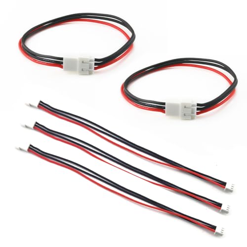 JST-XH 2S Balance Plug Extension Lead Wire 5PCS 22AWG 20CM Battery Balance Plug Cable for LiPo Battery Balance Charging Silicone Wire