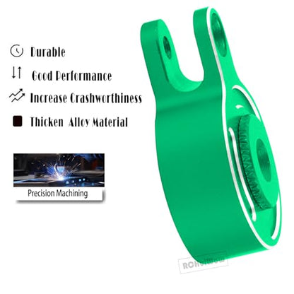 RC Servo Saver Set 25T Upgrades Part for 1/10 Big Rock 3S BLX,Granite/Senton 3S BLX & Mega550,Kraton/Outcast 4S BLX,1/8 Typhon 3S BLX& Mega550,Alloy Fixed Link Steering Servo Saver,Green - color: Green-1 Set
