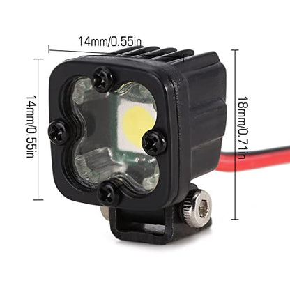 INJORA LED Light Headlight for TRX-4 TRX6 SCX10 90046 Wraith Redcat Gen8 - size: 4 Count (Pack of 1)