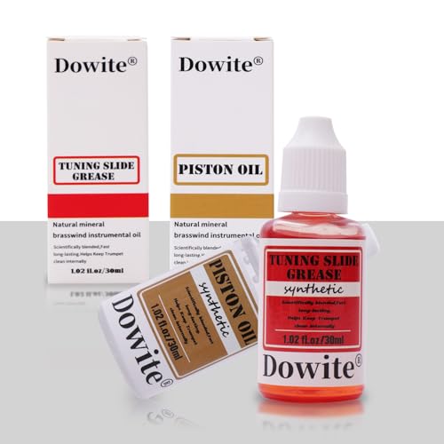 Premium Trumpet Valve Oil & Tuning Slide Grease Combo – 30ml Synthetic Lubricant Set for Brass Instruments, Smooth Fast Valve Action & Easy Maintenance