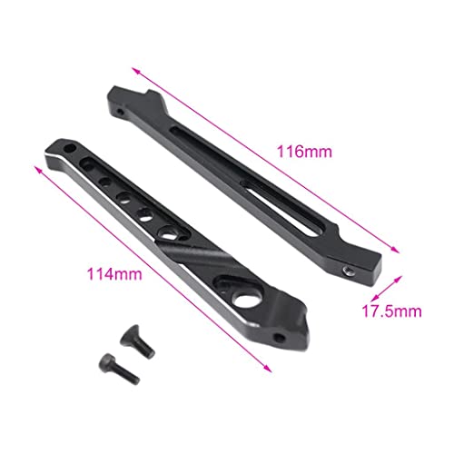 Aluminum Alloy Chassis Brace Support Kit for ARRMA 1/8 RC Truck - Stronger Stability & Exquisite Design - Metal Upgrade Parts for Remote Control Hobby Model - Black - color: Black