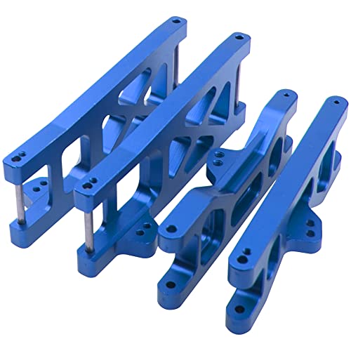ShareGoo Aluminum Alloy Front & Rear Lower Suspension A-Arms Set Upgrades Part Compatible with Horizon ECX 1/10 2WD Ruckus Axe Brutus Circuit AMP MT/DB Crush RC Car Buggy Tuck (Dark Blue) - color: Dark Blue