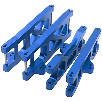 ShareGoo Aluminum Alloy Front & Rear Lower Suspension A-Arms Set Upgrades Part Compatible with Horizon ECX 1/10 2WD Ruckus Axe Brutus Circuit AMP MT/DB Crush RC Car Buggy Tuck (Dark Blue) - color: Dark Blue