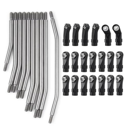 RC Car Parts for Axial for SCX10 II 90046 for SCX10 1/10 RC Car Parts 313/324mm Metal Link Rod Set Linkage Steering W/Ball End Modification RC Car Accessories(313mm) - size: 313mm