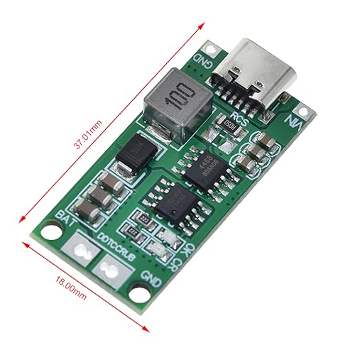 HiLetgo 2pcs Multi-Cell 2S 3S 4S USB-C to 8.4V 12.6V 16.8V (3S 1A) Step-Up Boost LiPo Polymer Li-Ion Charger Board 7.4V 11.1V 14.8V 18650 Lithium Battery Boost Module Type-C - style: 3S 1A