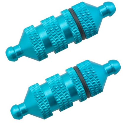 2PCS Blue Metal Fuel Filter HSP Wireless Remote Control Auto Part 1/10 Oil Trucks General Accessories