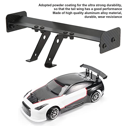 RC Rear Wing, RC Tail Wing Aluminum Alloy 1/10 Tail Spoiler Car Body Spoiler Body Shell for 1/10 Remote Control Vehicle Model