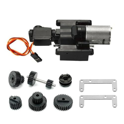 CRUMPS 370 Motor 2 Speed Gearbox with Steel Gear Drive Shaft for WPL C14 C24 B14 B36 MN D90 MN-90 MN99S RC Car Upgrades Parts (Color : D), CRUMPS228 - color: D