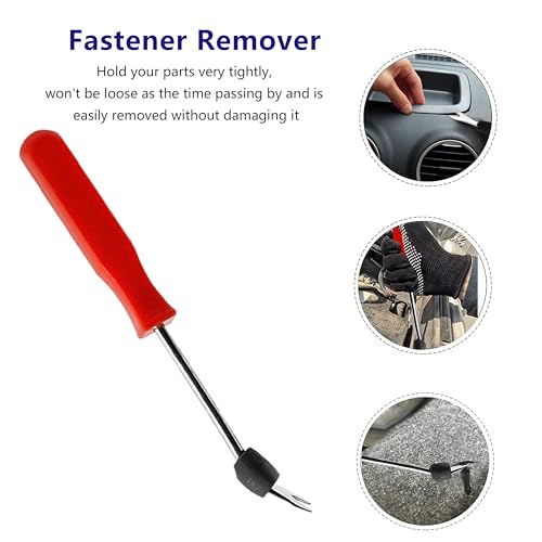 1351PCS Car Retainer Clip Assortment Kit 42 Most Popular Sizes | Ford Trim Door Panel Trim Screw Clips Nylon Bumper Fender Rivets with Red Fasteners for GM Toyota Honda - size: Car Clips 1351PCS-Red