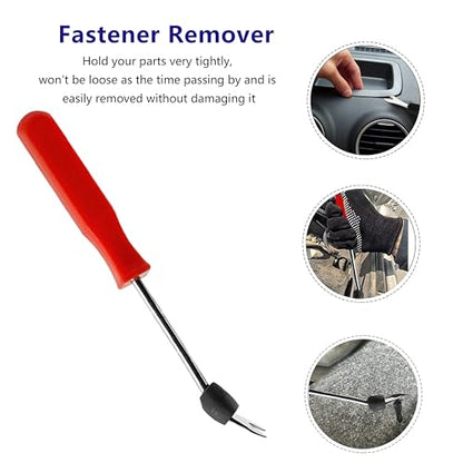 1351PCS Car Retainer Clip Assortment Kit 42 Most Popular Sizes | Ford Trim Door Panel Trim Screw Clips Nylon Bumper Fender Rivets with Red Fasteners for GM Toyota Honda - size: Car Clips 1351PCS-Red
