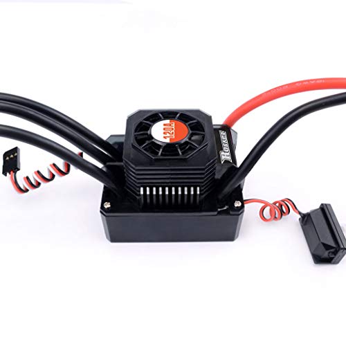 3650 5900KV Sensorless Brushless Motor 120A Brushless ESC & Program Card Waterproof Motor ESC Combo 3.175mm Shaft for 1/10 RC Car Truck