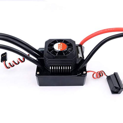 3650 5900KV Sensorless Brushless Motor 120A Brushless ESC & Program Card Waterproof Motor ESC Combo 3.175mm Shaft for 1/10 RC Car Truck