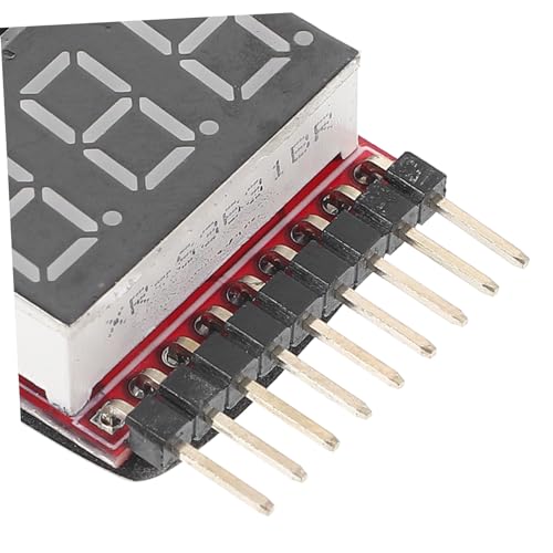 HOMSFOU 2pcs Lipo Battery Voltage Tester Low Voltage Alarm and Compact Design for Rc Hobbyist Monitoring and Safety