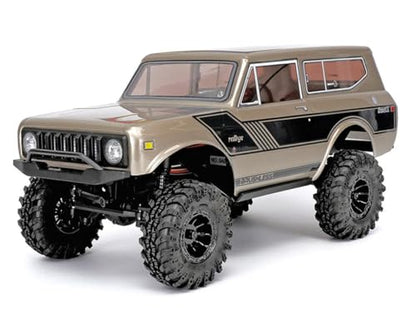 Redcat Racing Ascent-18 Scout II Brushless, 1/18 Scale RC Crawler, Metal Chassis, Gold Dust, International Scout II Body