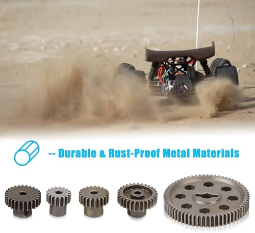 Differential Main Metal Spur Gear,Durable and Long Lasting 64T Main Gear,Not Easily Worn Out Gear Motor,for HSP Brontosaurus 1/10 Truck 94111