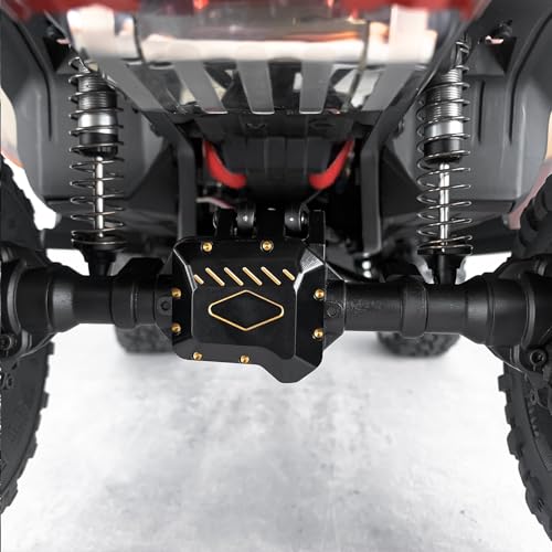 LSG 2PCS Brass Front and Rear Axles Housing Diff Cover 127g Counterweight for 1/10 TRX4 TRX6 RC Crawler Upgrade Parts
