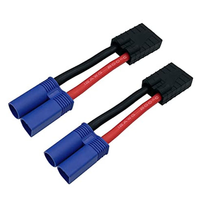 2 Pairs RC LiPo Battery Connector Adapter Compatible with Lipo Battery Plug to EC5 Male Female on ESC Charge - style: Tr to EC5