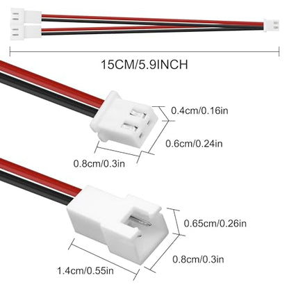 XMSJSIY XH2.54 1 to 2 Connector Terminal Wire 2-Pin XH2.54 Female -6PCS | to Dual Male 2.54mm Pitch Motherboard PWM PC Chassis Fan Y Splitter Terminal Connector for PC Fan 3D Printer LED Light -