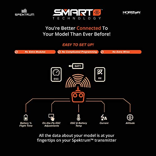 Spektrum Smart RC LiPo Battery Pack: 3200mAh 3S 11.1V 30C with IC3 Connector (EC3 Compatible), SPMX32003S30 , Black