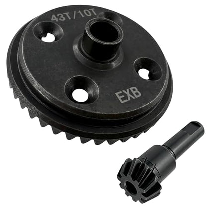 RC Differential Gear Set 43T/10T, Steel Ring & Pinion Gears, EXB-Style Differential Replacement