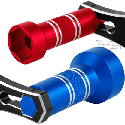 RC Interchangeable 17mm & 24mm Upgrades Part for 1/6 1/8 1/10 Scale RC Car Trucks Crawler Buggy,Spanner Repair Tool,Navy Blue w/Red - color: Navy Blue W/Red(1set)