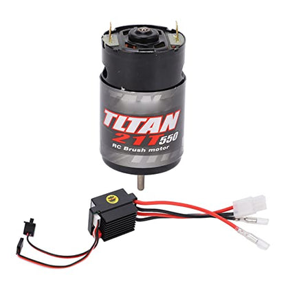 550 Brushed Motor with 320A Two Way ESC Combo for RC Crawler High Efficiency Power System 21T Performance Tuning Compatible with TRX4 SCX10 Axial