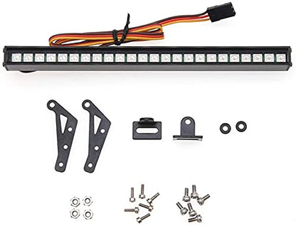 GLOBACT RC Light Bar 155mm 24 Beads for TRX4 TRX6 SCX10 1/10 RC Crawler | 1/10 Roof Lamp with 20 Modes