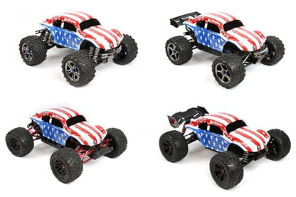 SummitLink Custom Body Compatible for 1/10 1/8 Scale RC Car or Truck (Truck not Included) (Flag Strip) - style: Flag Strip