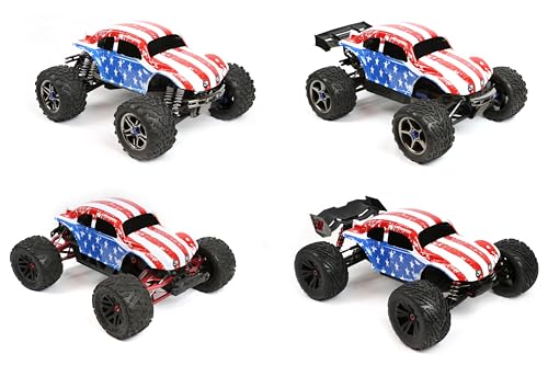 SummitLink Custom Body Compatible for 1/10 1/8 Scale RC Car or Truck (Truck not Included) (Flag Strip) - style: Flag Strip
