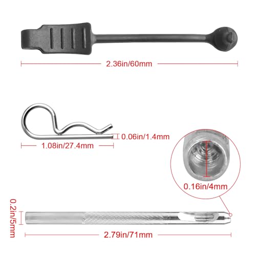 10PCS AllinRC 1/8 1/10 RC Body Clips w/Pull Tabs & 4mm Body Reamer for Traxxas Slash Arrma Kraton Notorious Redcat Losi HSP HPI Kyosho RC Car Truck Buggy RC Clips Upgrades (1.4mm Rod Silver) - size: 1.4mm Rod Silver