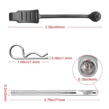 10PCS AllinRC 1/8 1/10 RC Body Clips w/Pull Tabs & 4mm Body Reamer for Traxxas Slash Arrma Kraton Notorious Redcat Losi HSP HPI Kyosho RC Car Truck Buggy RC Clips Upgrades (1.4mm Rod Silver) - size: 1.4mm Rod Silver