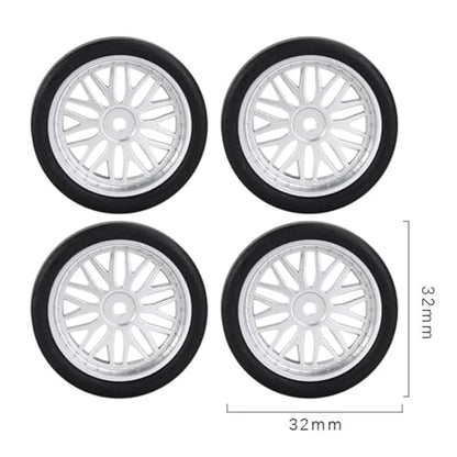 RC Car Upgrade Parts for Ldrc for AE86 1/18 rc Car Upgrade Parts 4Piece 32Mm RC Drift Tire Wheel Hard Tyre Accessories Replacement DIY
