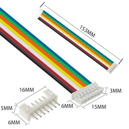 40Pcs Jst 2.0 Ph 7 Pin Connector Plug,Include 20pcs Mini 7 Pin Jst Ph2.0 Connector Plug Female with 150mm Cable Wire & 20pcs Male Micro Jst Ph2.0mm 7 Pin Connector Kit - size: Jst-2.0-Ph-7Pin-20pcs