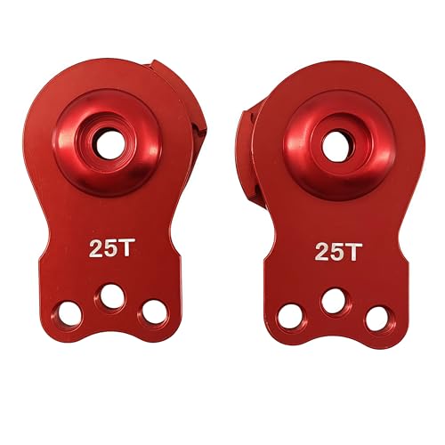 2PCS Aluminum 25T Adjustable Servo Saver for TRX4 TRX6 SCX10 Capra RC | Hi-Torque,1/10 Scale,Futaba,Tamiya Servos,CNC Machined,High Strength,Precision Fit
