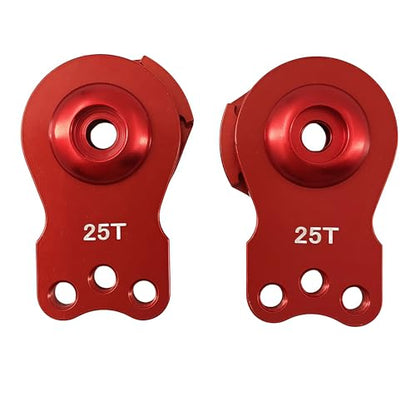 2PCS Aluminum 25T Adjustable Servo Saver for TRX4 TRX6 SCX10 Capra RC | Hi-Torque,1/10 Scale,Futaba,Tamiya Servos,CNC Machined,High Strength,Precision Fit