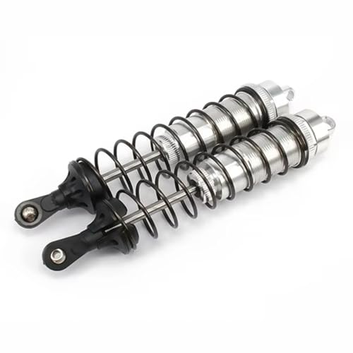 Rc Damper For Buggy Truck Crawler 1/8 2PCS Set Adjustable 140mm Aluminum Shock Absorber Damper Rc Car Upgrades Parts(Silver) - color: Silver