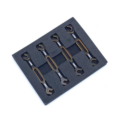 KingVal 4PCS Wrench 3.0/3.2/3.5/3.7/4.0/5.0/5.5/6.0mm Turnbuckle Nut Ball Joint Remover RC Universal Repair Tool Compatible with RC Car Boat RC Drone (Gold) - color: Gold