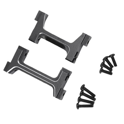 CNC Aluminum Bumper Bracket Set for 1/18 RC Car , Premium Front & Rear Mount for Off Road Crawlers - Black (2PCS)