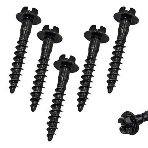 MLY 5 PCS Air Box Screw, BAS01003 Air Filter Housing Retaining Bolts, Steel Air Box Bolt Screws Replacement OEM#11549031 6509605AA, Compatible with Chrysler Chevrolet Dodge Jeep Pontiac (Black)