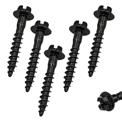 MLY 5 PCS Air Box Screw, BAS01003 Air Filter Housing Retaining Bolts, Steel Air Box Bolt Screws Replacement OEM#11549031 6509605AA, Compatible with Chrysler Chevrolet Dodge Jeep Pontiac (Black)