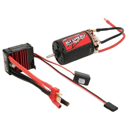 Surpass 550 Brushed Motor and BCD80A ESC High Combo for 1/10 RC Crawler Car Black Red 2 Units