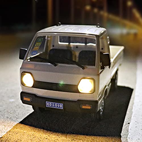 WPL D12 1/16 Mini RC Truck, 2.4G RC Car Mini-Truck Mini-Van High Speed of 20km/h DIY Double Battery, Remote Control Trucks Vans, Indoor Outdoor Hobby RC