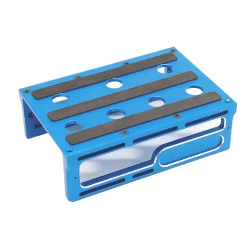 Metal Repair Station Work Stand Assembly Platform For RC 1/8 1/10 Rock Crawler Climbing Cars(Blue) - color: Blue