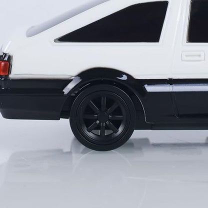 TOUCAN RC HOBBY 1/43 Rc Drift Car AE86 15km/h High Speed 2.4G Radio Controlled Racing Vichle Fully Proportional 4WD RTR Mini Model Dual Hazard Lights Radio Battery 14+ - color: White