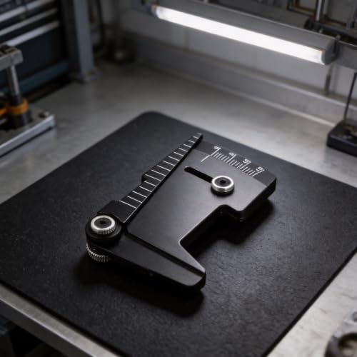 Adjustable Metal Camber Gauge for RC Cars, Wheel Rim Height Measuring Tool, Compact Alignment Setup Ruler for Remote Control Vehicles(Is black)