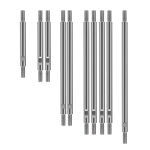 QUE-T 10pcs Stainless Steel Pull Rod Link Linkage for 1/10 RC TRX-4 Crawler Car (313mm Wheelbase) - size: 313mm Wheelbase